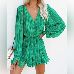 NWT Vici Dolls Viera Polka Dot Pleated Romper